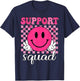 Groovy Breast Cancer Awareness Men Women Kids Support Squad T-Shirt - T-Shirt | Navy