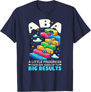 Applied Behavior Analysis Behavior Analyst ABA Therapist T-Shirt - T-Shirt | Navy