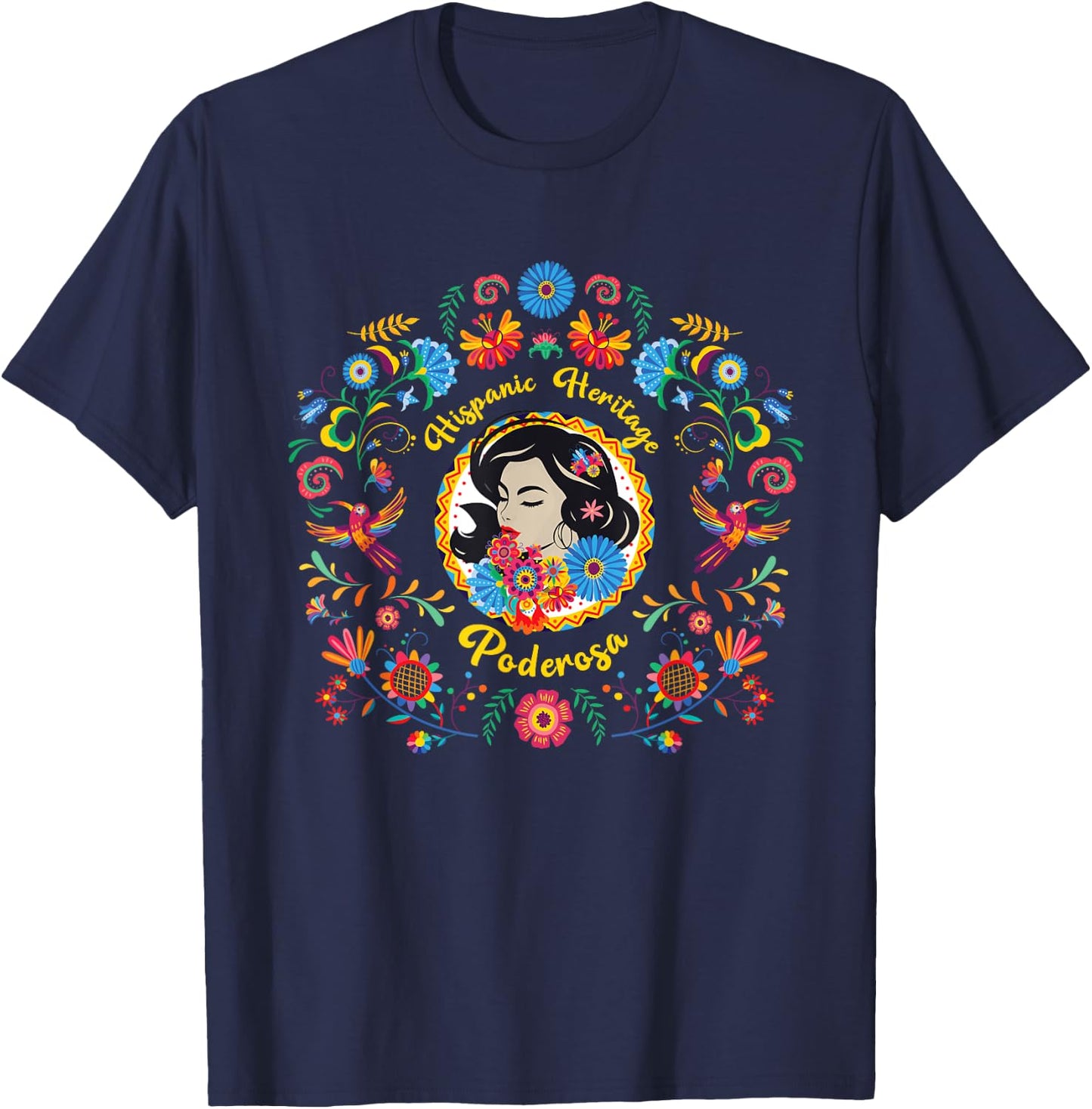Hispanic Heritage Month Poderosa, Women’s Hispanic Heritage T-Shirt - T-Shirt | Navy