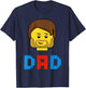 Unique Family Dad Master Builder Building Bricks Blocks T-Shirt - T-Shirt | Navy