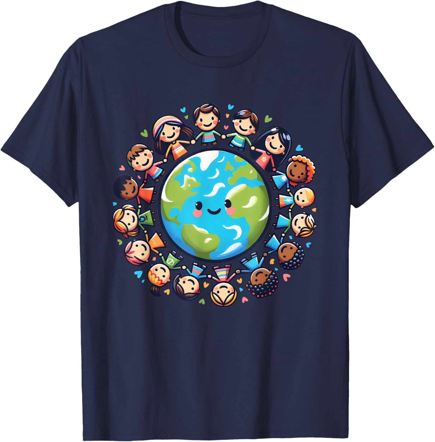 Happy Earth Day 2025 Cool Earth Day Children Kids Toddler T-Shirt - T-Shirt | Navy
