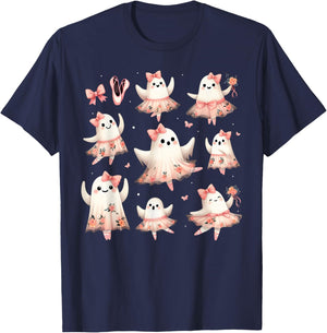 Ballet Ghost Ballet Dancer Spooky Dance Teacher Halloween T-Shirt - T-Shirt | Navy