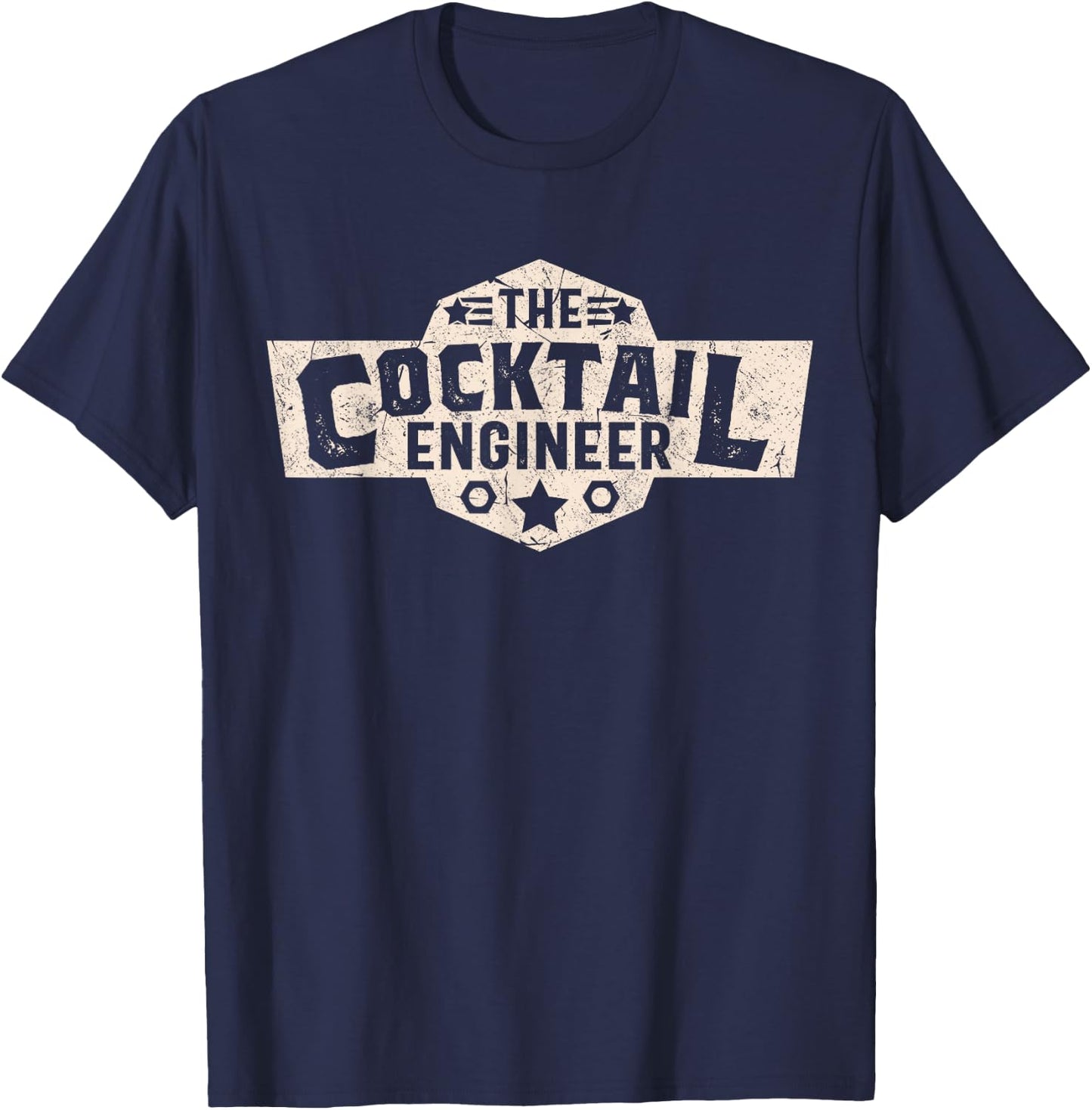 The Cocktail Engineer - Funny Bartender T-Shirt - T-Shirt | Navy