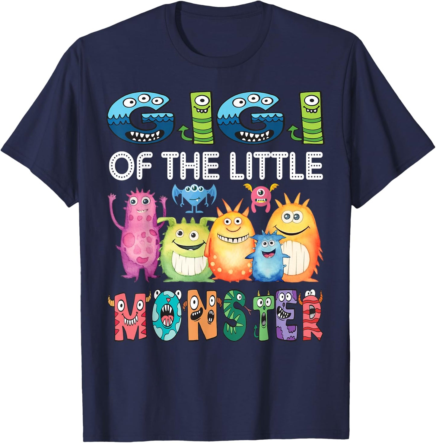 Gigi Of The Little Monster Kids 1St Birthday Party T-Shirt - T-Shirt | Navy