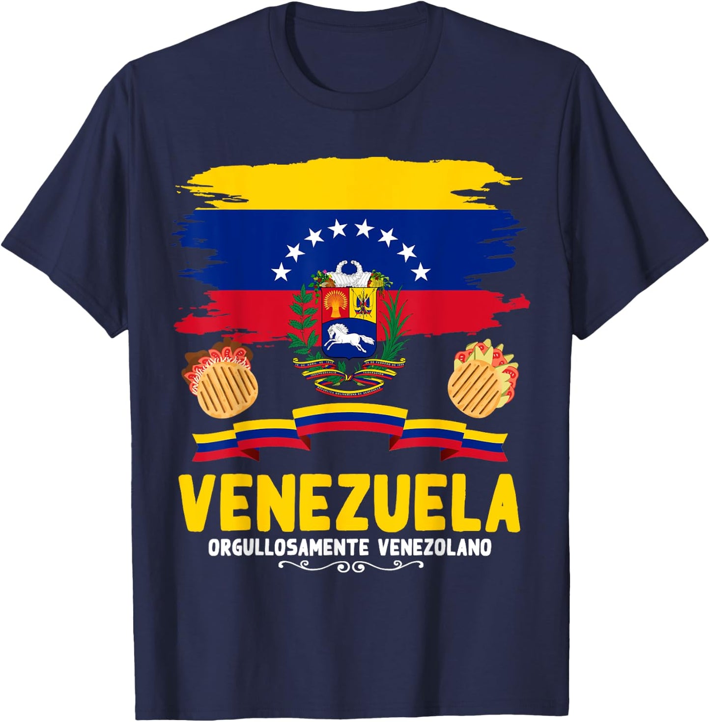 Venezuela Flag Outfit Idea For Kids & Venezuelan Flag T-Shirt - T-Shirt | Navy