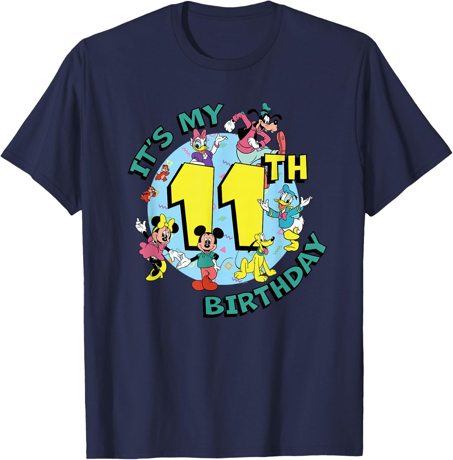 Disney Mickey and Friends It's My Eleventh 11th Birthday T-Shirt - T-Shirt | Navy