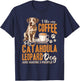 Catahoula Leopard Dog Dog Breed I like coffee my Catahoula Men Women Girls Kids T-Shirt - T-Shirt | Navy