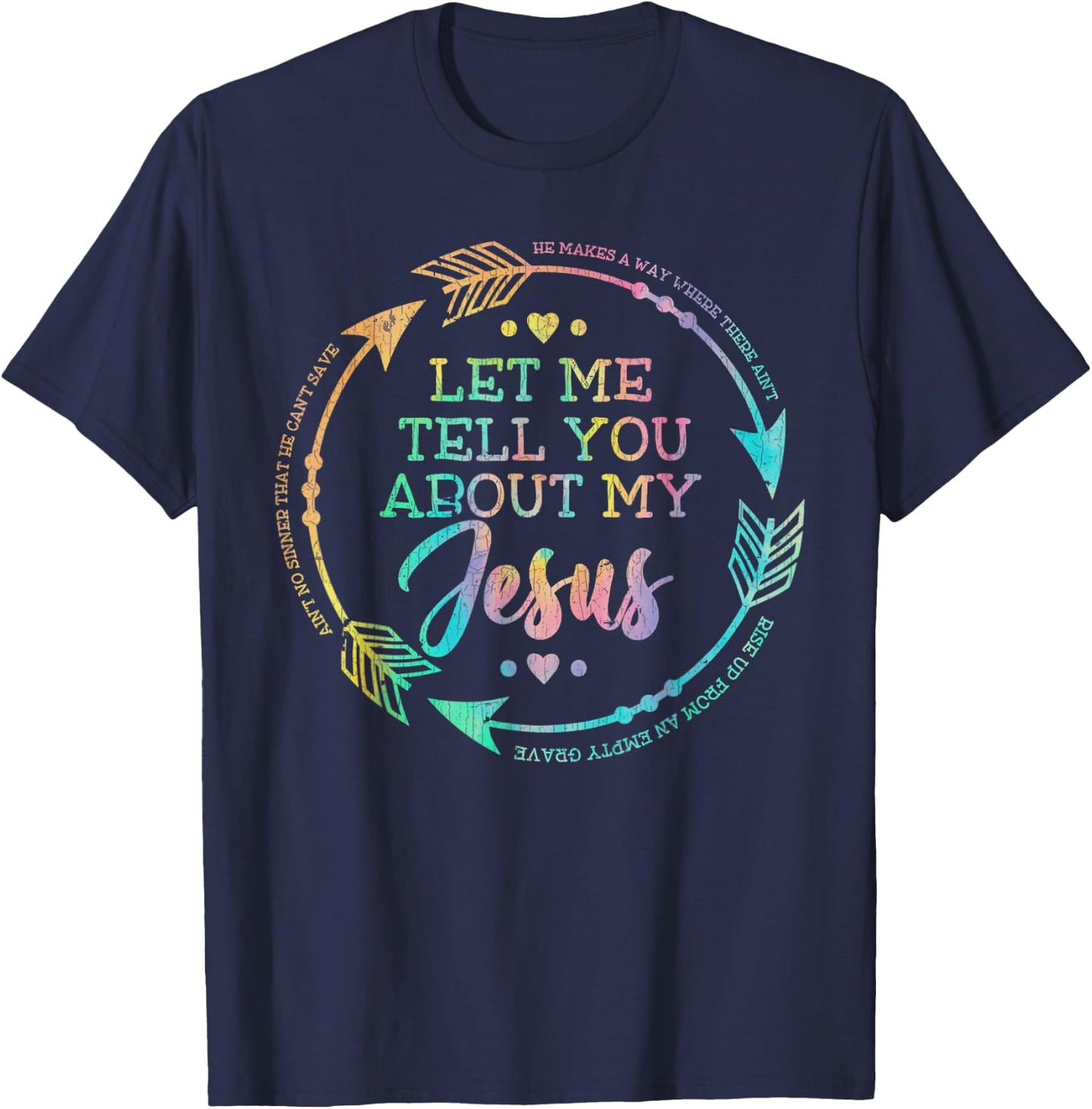 Vintage Retro Christian Gift Let Me Tell You About My Jesus T-Shirt - T-Shirt | Navy