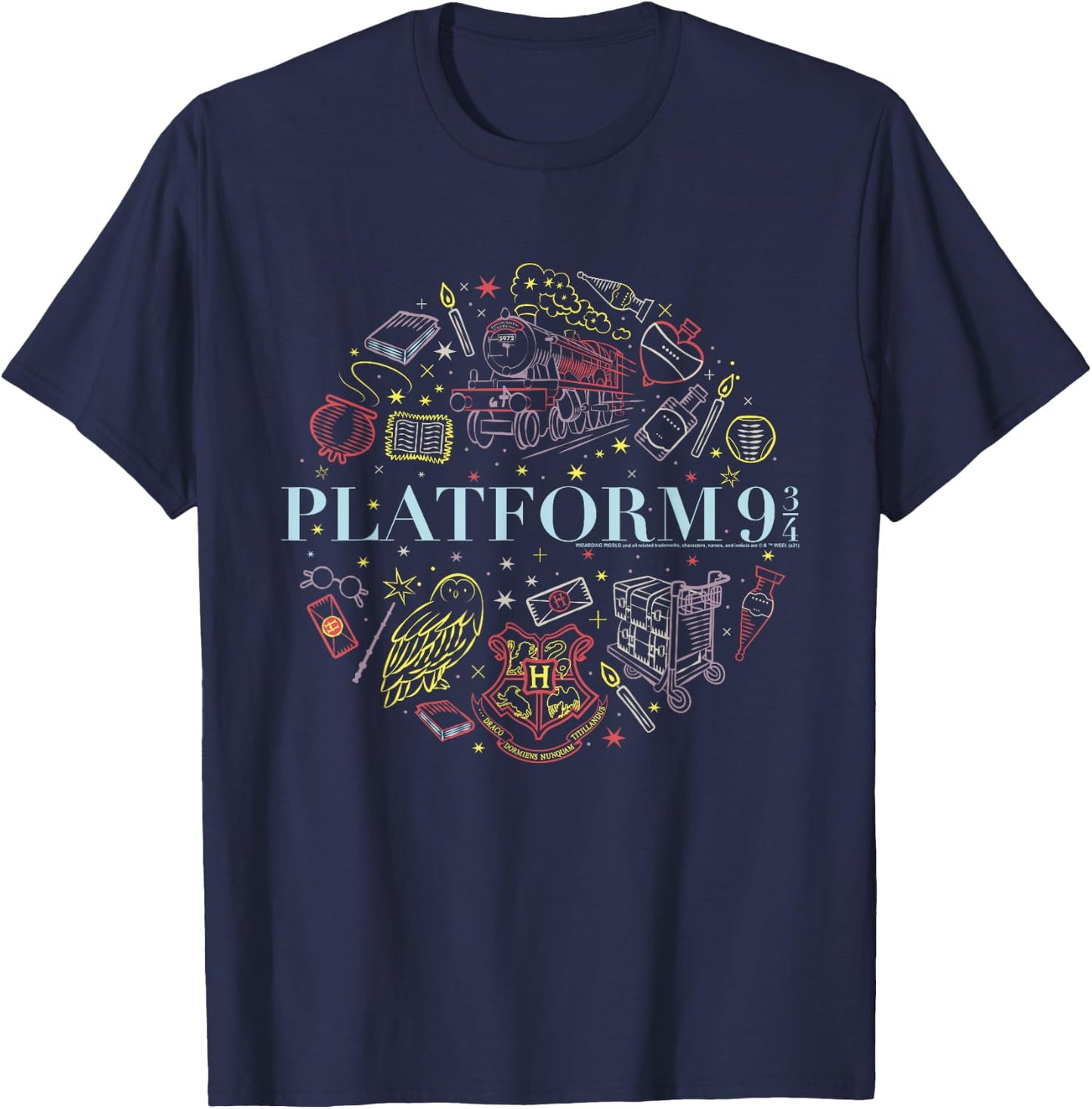Harry Potter Platform 9 3/4 T-Shirt - T-Shirt | Navy