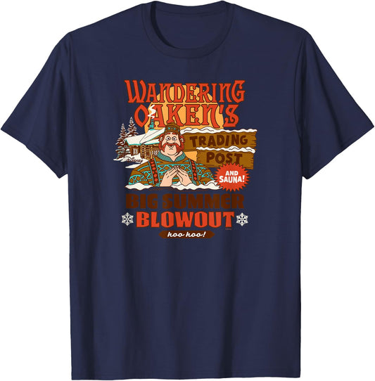 Disney - Frozen 2 - Wandering Oaken's Trading Post Cabin T-Shirt - T-Shirt | Navy
