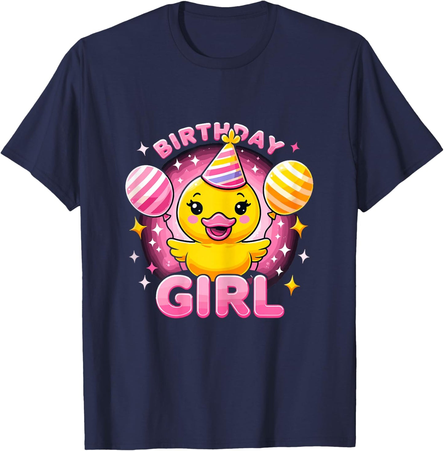 Birthday Girl Rubber Duck Birthday Party T-Shirt - T-Shirt | Navy