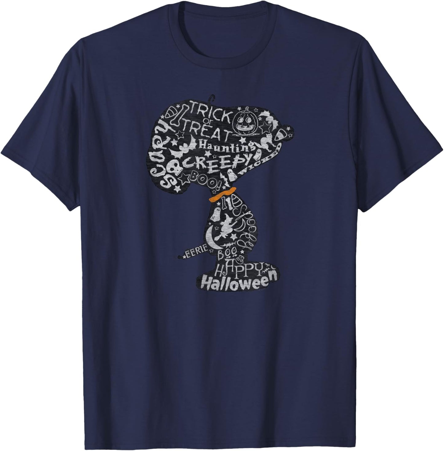 Peanuts Halloween Snoopy Silhouette T-Shirt - T-Shirt | Navy