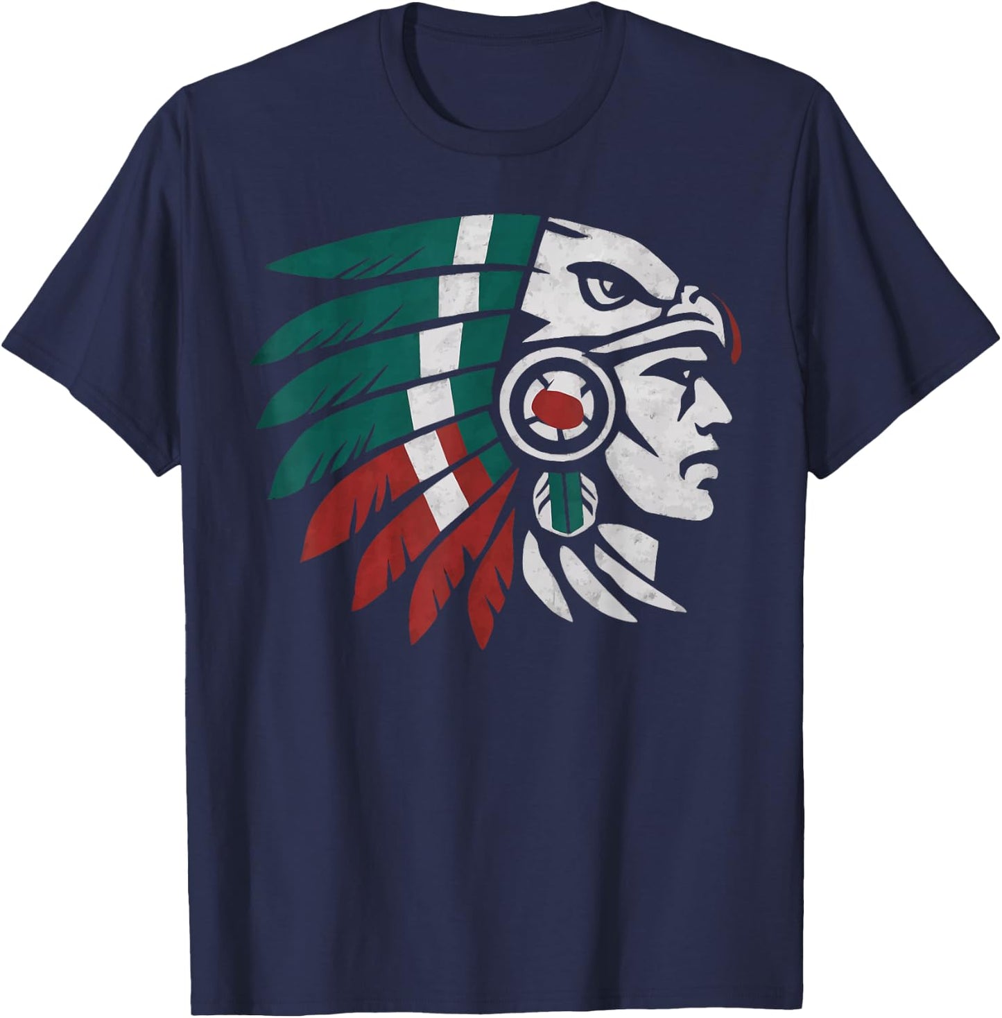 Aztec Warrior Mayan Indigenous Mexican Aztec Jaguar T-Shirt - T-Shirt | Navy