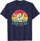 Honolua Bay Shaka. Surf hand retro hawaiian T-Shirt - T-Shirt | Navy