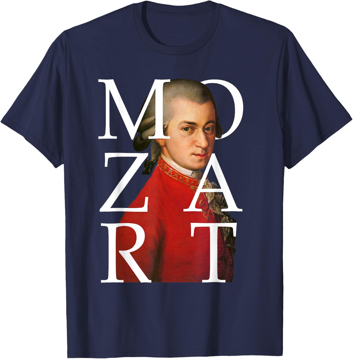 Composer of Classical Music Mozart T-Shirt - T-Shirt | Navy
