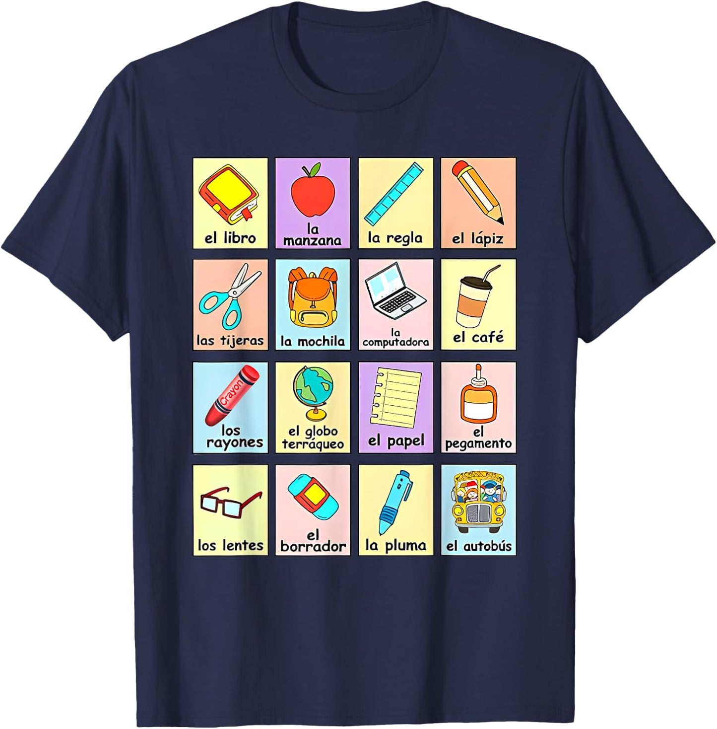 Maestra Bilingual Back to School Spanish Teacher Student T-Shirt - T-Shirt | Navy