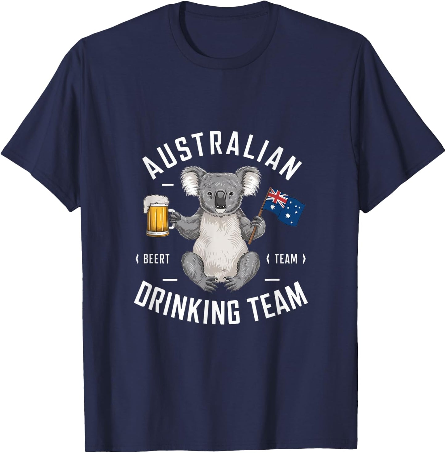 Australian Drinking Team Beer Lover Drinker Australia Koala T-Shirt - T-Shirt | Navy