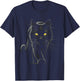 Black Cat Yellow Eyes Cats T-Shirt - T-Shirt | Navy