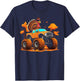 Turkey riding monster truck thanksgiving fall kids T-Shirt - T-Shirt | Navy