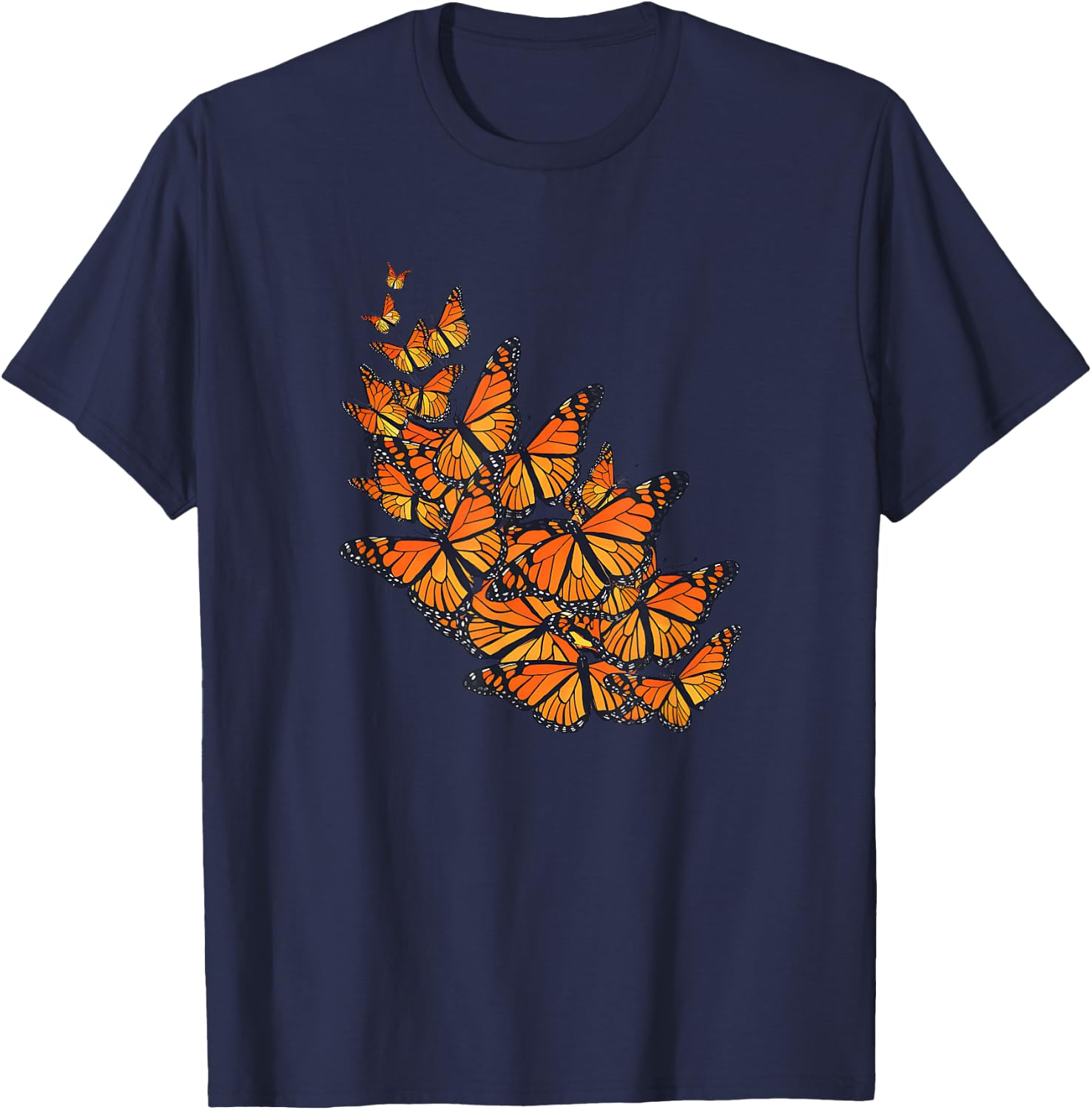 Monarch Butterfly Cute Butterflies Lover Inspirational Fun T-Shirt - T-Shirt | Navy
