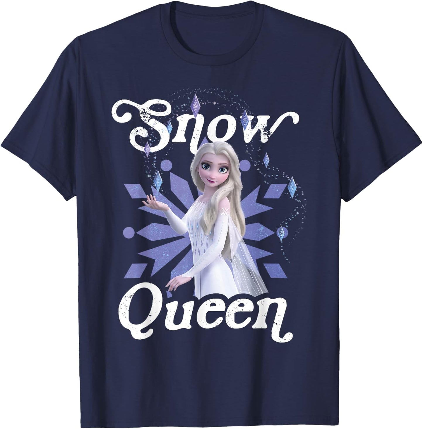 Disney Frozen 2 Elsa Snow Queen Portrait T-Shirt - T-Shirt | Navy