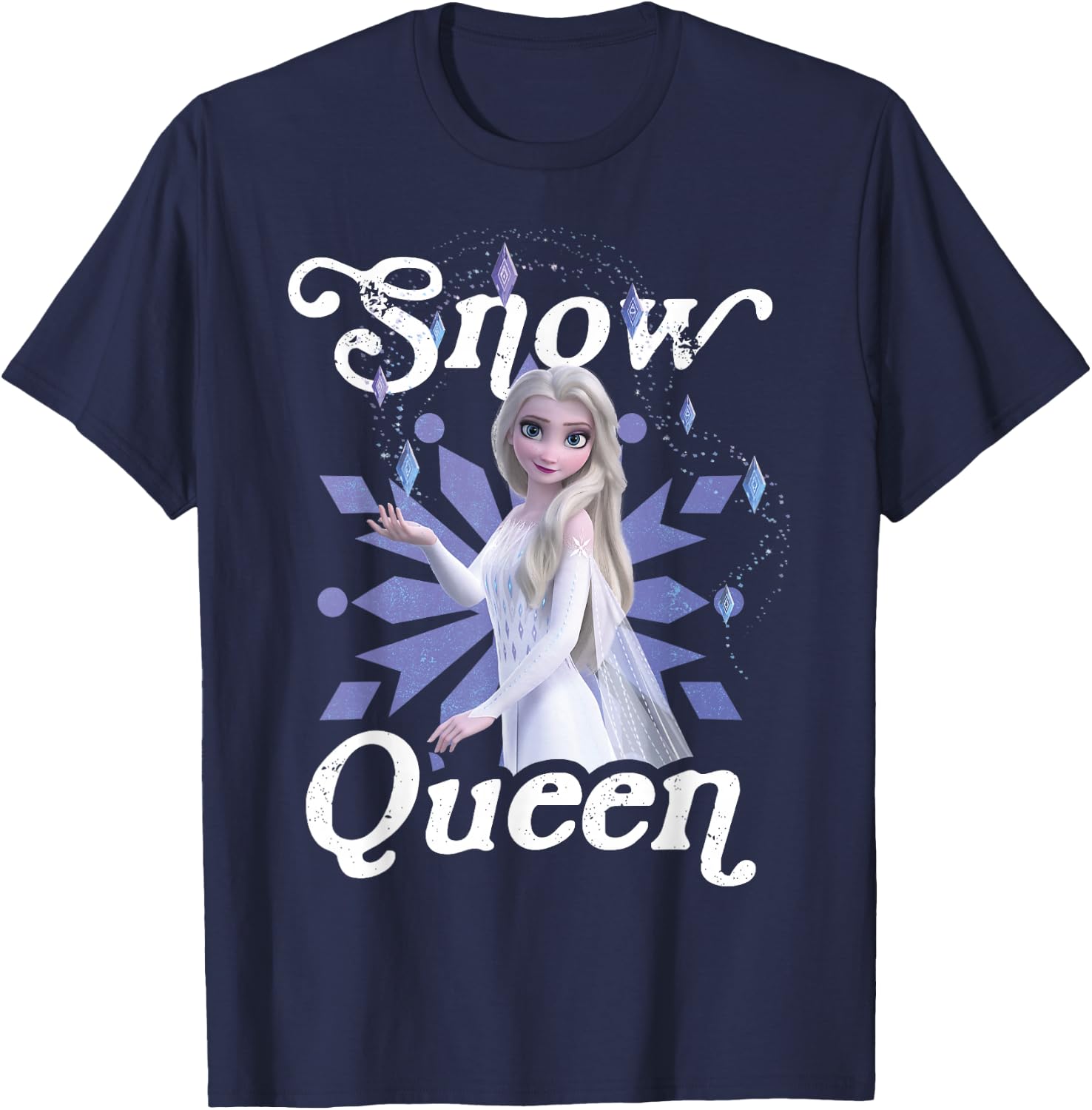 Disney Frozen 2 Elsa Snow Queen Portrait T-Shirt - T-Shirt | Navy