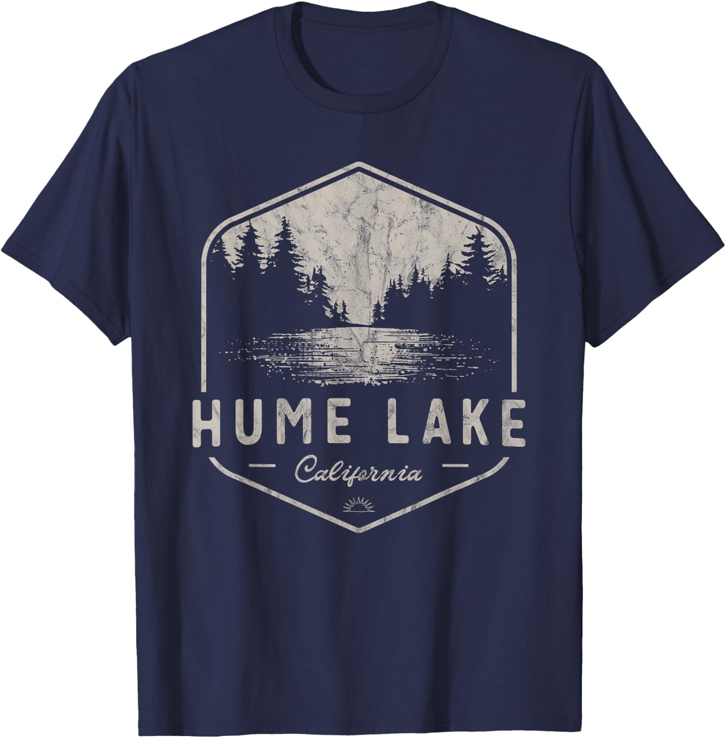 Hume Lake California Outdoors Vintage T-Shirt - T-Shirt | Navy