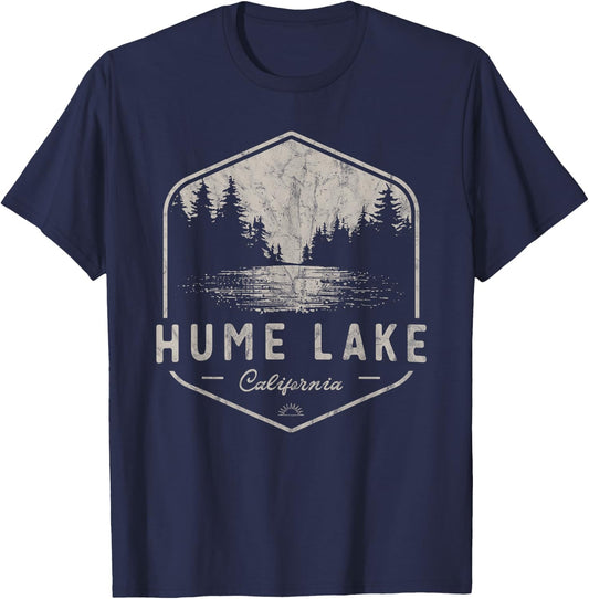 Hume Lake California Outdoors Vintage T-Shirt - T-Shirt | Navy