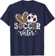 Soccer Sister Of A Soccer Player Heart Soccer Sis T-Shirt - T-Shirt | Navy