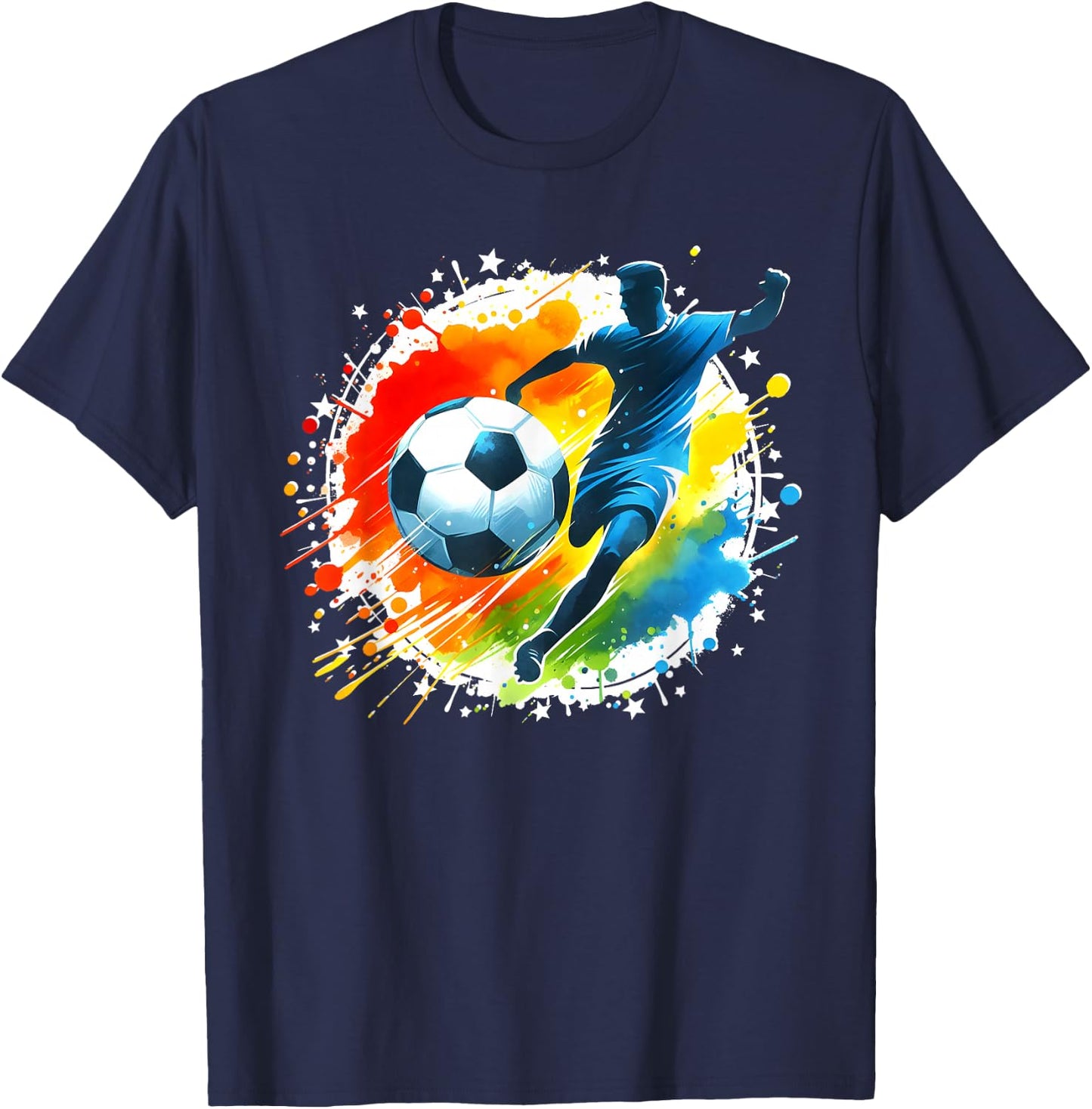 Football Player Sport Vintage Men Boys Football T-Shirt - T-Shirt | Navy