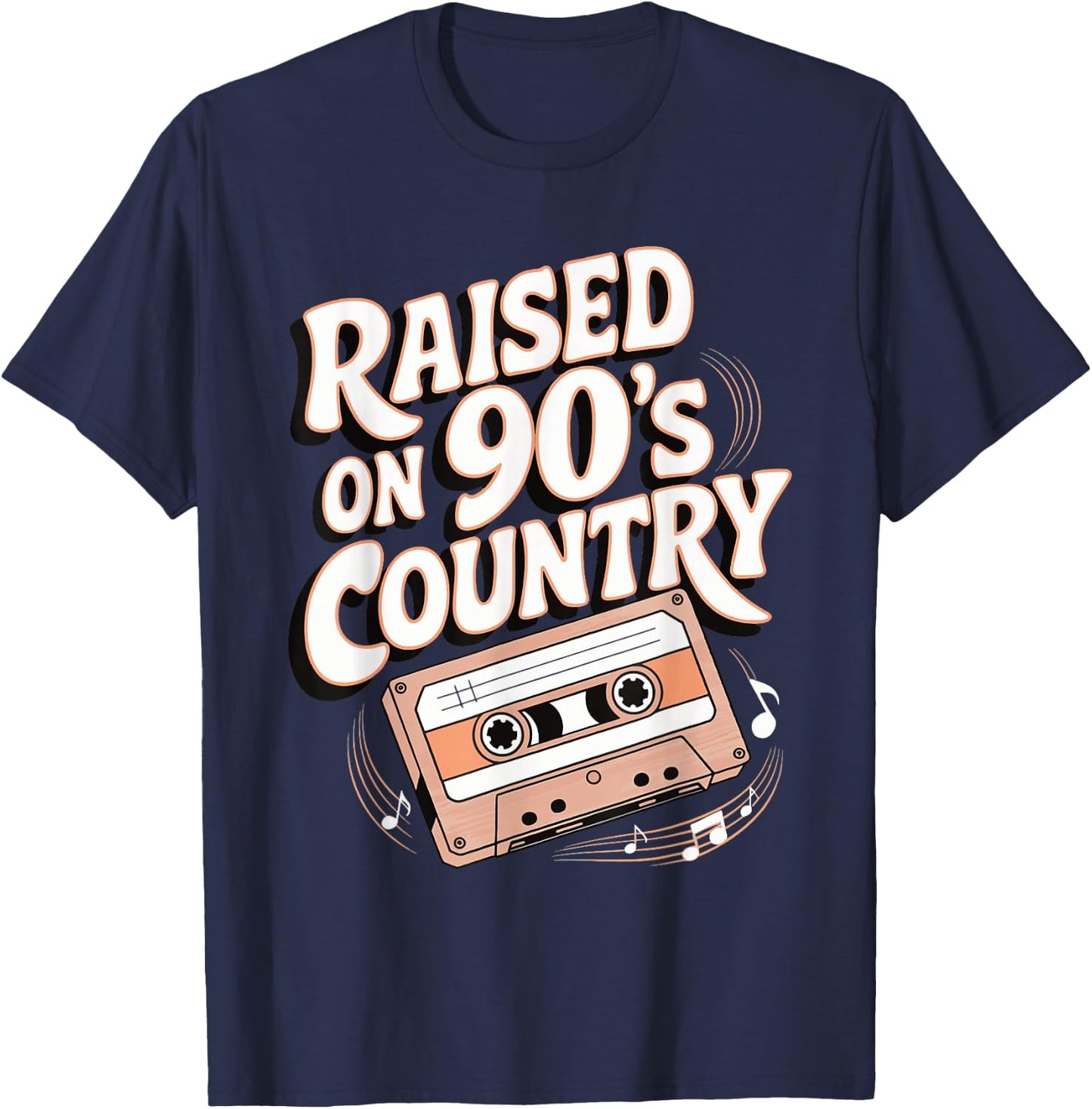Raised On 90's Country T-Shirt - T-Shirt | Navy