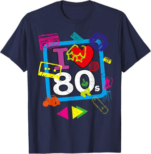 Throwback Outfit | 80s Flashback | Throwback Costume 90s T-Shirt - T-Shirt | Navy