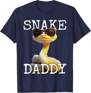 Snake Daddy Dad Snake Father Fathers Day Papa Cute Snakes T-Shirt - T-Shirt | Navy