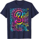 Tie Dye 3rd Grade Typography Team Third Grade Teacher Gift T-Shirt - T-Shirt | Navy