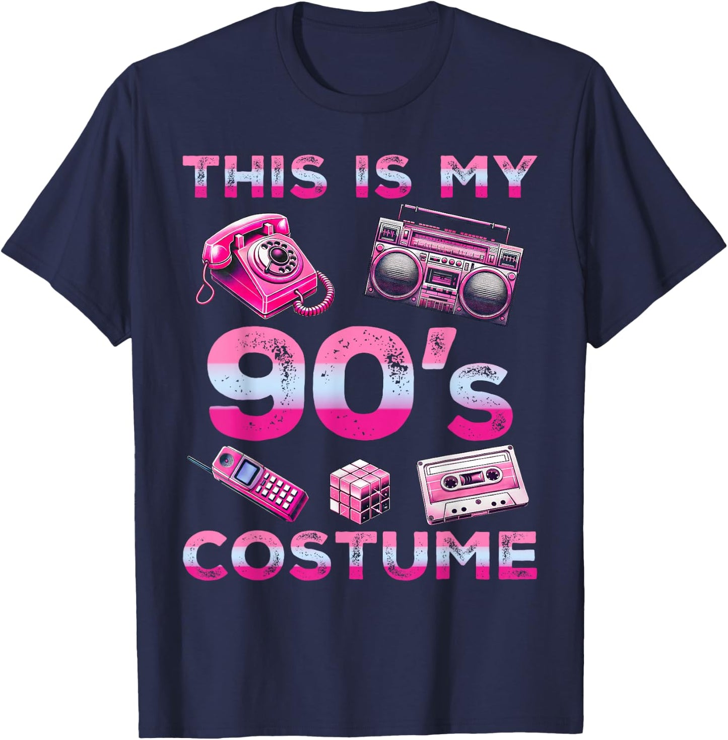 This Is My 90s Costume 90's style Nineties Retro Party T-Shirt - T-Shirt | Navy