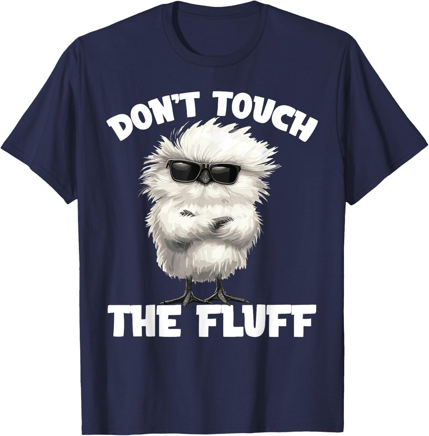 Silky Chicken Lover Sunglasses Smooth Cool Silkie Chicken T-Shirt - T-Shirt | Navy
