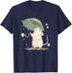 Cute white Rat with Umbrella Costume for Man and Woman T-Shirt - T-Shirt | Navy
