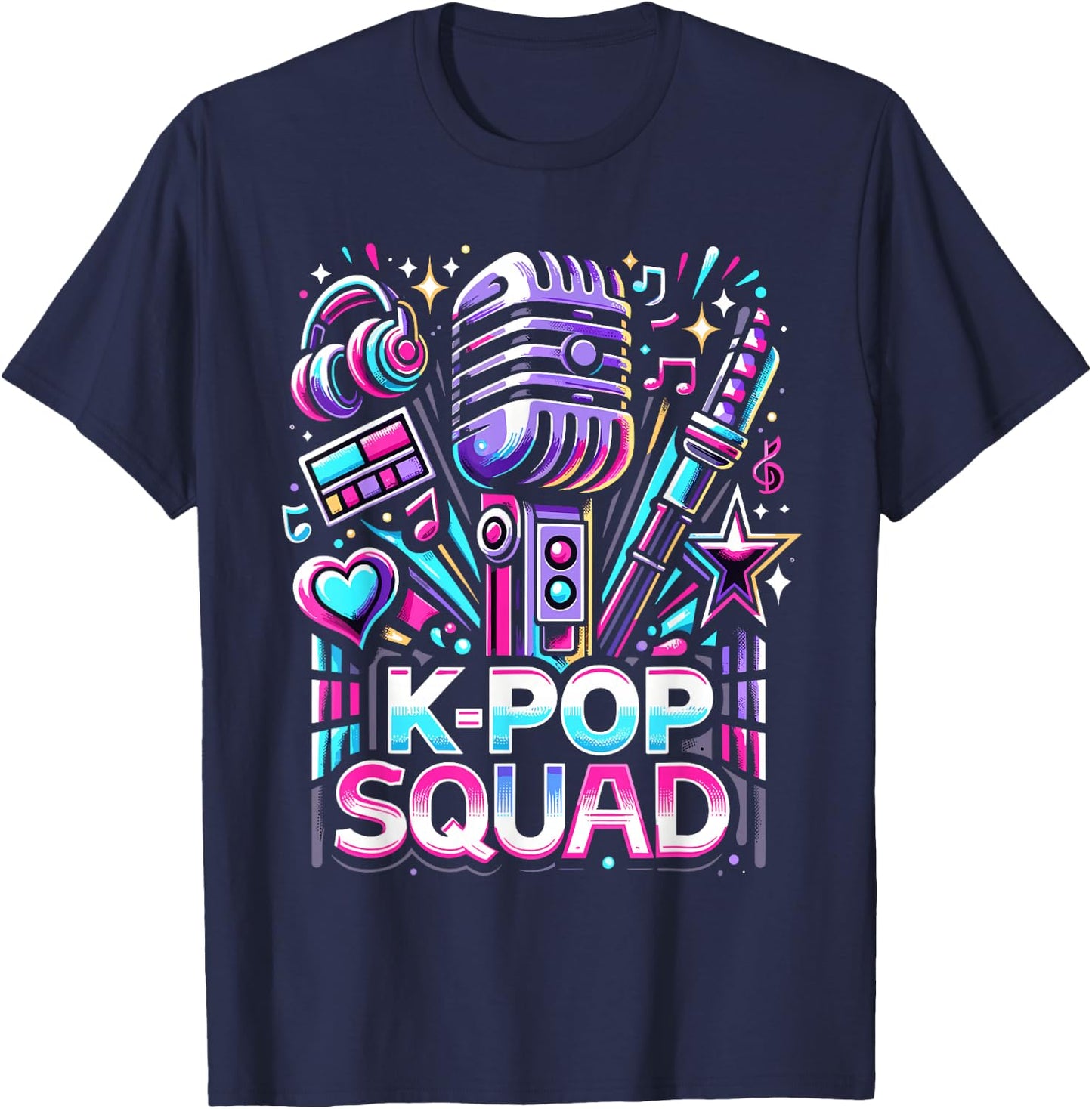 K-Pop Squad | K Pop Design for K-Pop Lovers, Music | K-Pop T-Shirt - T-Shirt | Navy