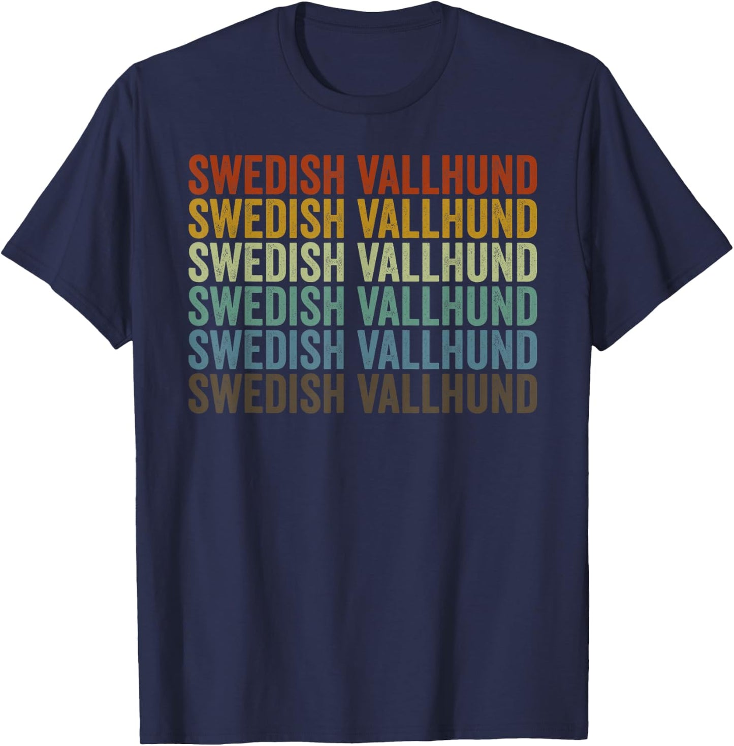 Swedish Vallhund Retro T-Shirt - T-Shirt | Navy