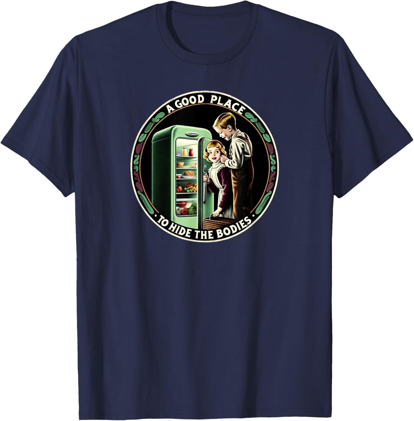 Vintage Horror Movie T-Shirt - T-Shirt | Navy
