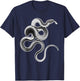 Snake Serpent Mamba Blackwork T-Shirt - T-Shirt | Navy
