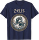 Zeus Greek God King of the Skies T-Shirt - T-Shirt | Navy