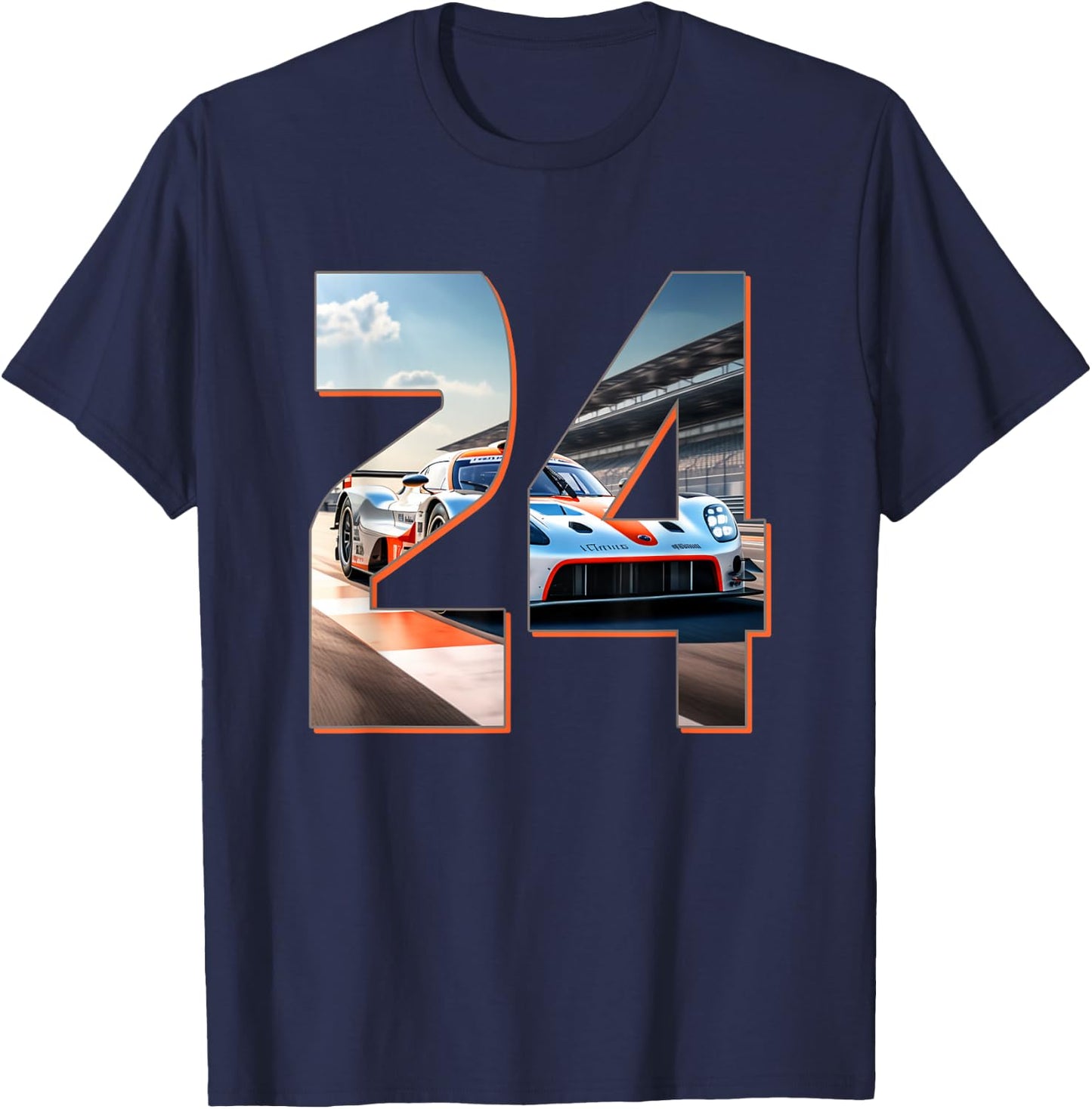 24h Endurance Racing we celebrate motorsport great fan T-Shirt - T-Shirt | Navy