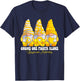 Osteosarcoma Awareness Month Yellow Ribbon Gnomies Support T-Shirt - T-Shirt | Navy