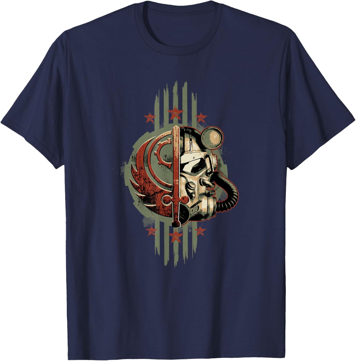 Fallout - Brotherhood of Steel Helmet T-Shirt - T-Shirt | Navy