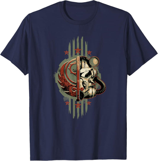 Fallout - Brotherhood of Steel Helmet T-Shirt - T-Shirt | Navy