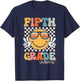 Fifth Grade Vibes Smile First Day of School 5th Grade Team T-Shirt - T-Shirt | Navy