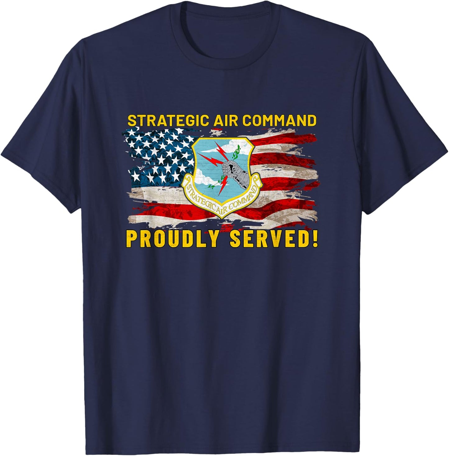 Strategic Air Command SAC US Air Force Vintage Gifts T-Shirt - T-Shirt | Navy
