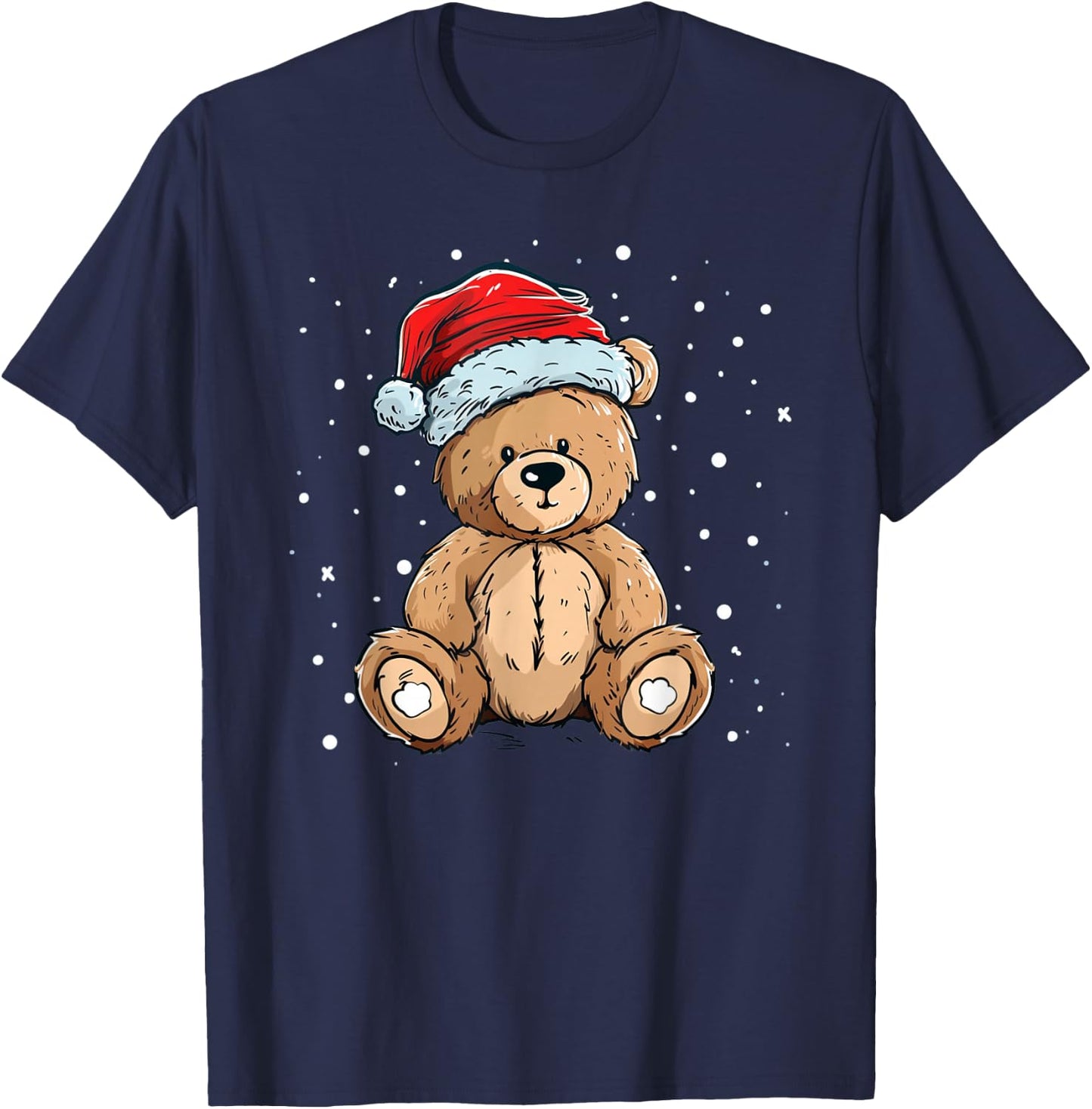Pretty Cool Teddy with Santa Claus Hat for Bears and Xmas T-Shirt - T-Shirt | Navy