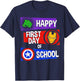 Marvel Avengers Happy First Day of School Text T-Shirt - T-Shirt | Navy
